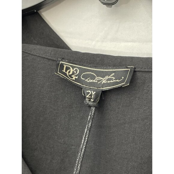 DG2 Diane Gilman Tunic Shirt Women 2XL Black Asymmetrical Hem Long Sleeve NWT - Picture 4 of 11